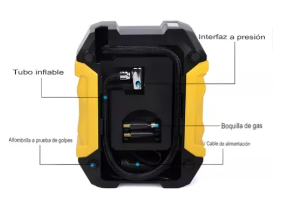 COMPRESOR DE NEUMATICOS DIGITAL 12V