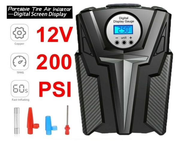 COMPRESOR DE AIRE LED DIGITAL 12V