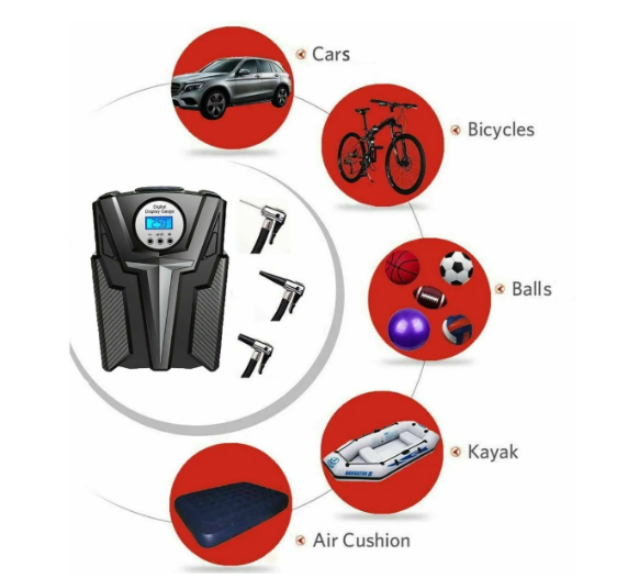 COMPRESOR DE AIRE LED DIGITAL 12V