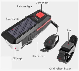 LUZ SOLAR LED PARA BILICLETA
