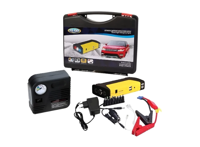 SET PARTIDOR DE AUTO + COMPRESOR DE NEUMATICO