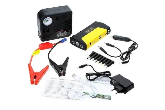 SET PARTIDOR DE AUTO + COMPRESOR DE NEUMATICO